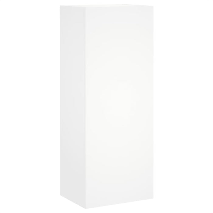 Tv Wall Cabinet White 40.5x30x102 Cm Engineered Wood Ntlkto