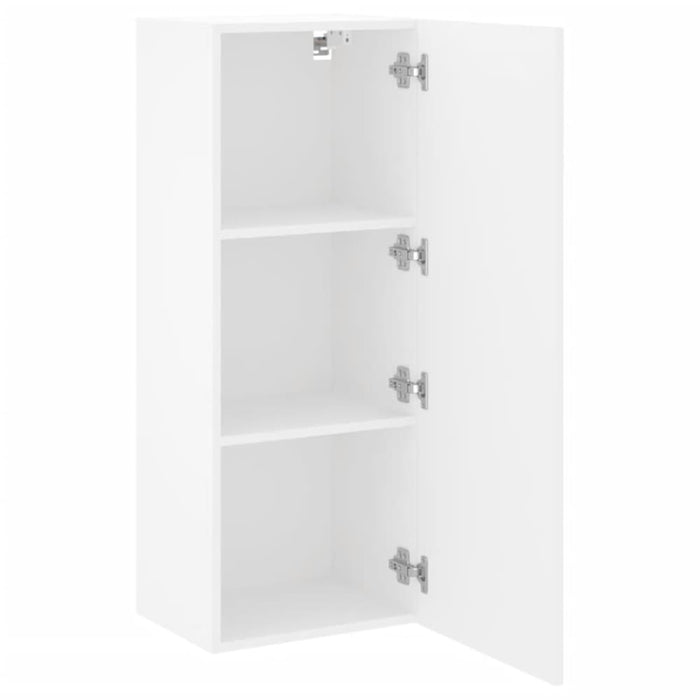 Tv Wall Cabinet White 40.5x30x102 Cm Engineered Wood Ntlkto