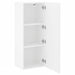 Tv Wall Cabinet White 40.5x30x102 Cm Engineered Wood Ntlkto