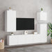 Tv Wall Cabinet White 40.5x30x90 Cm Engineered Wood Ntlkxa