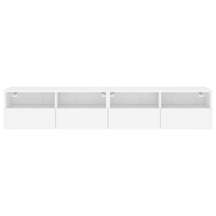 Tv Wall Cabinets 2 Pcs White 80x30x30 Cm Engineered Wood