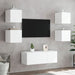 Tv Wall Cabinets with Led Lights 2 Pcs White 30.5x35x30 Cm