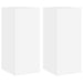 Tv Wall Cabinets with Led Lights 2 Pcs White 30.5x35x70 Cm