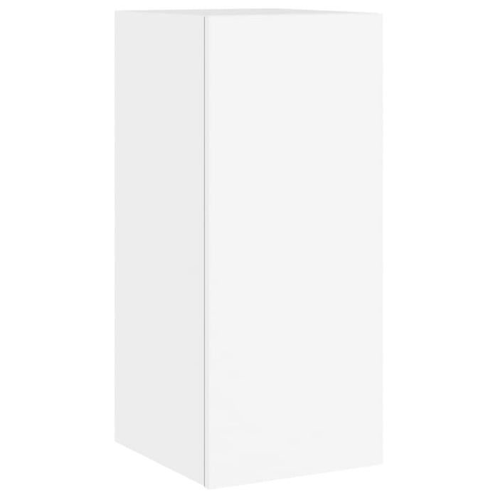 Tv Wall Cabinets with Led Lights 2 Pcs White 30.5x35x70 Cm