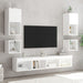 Tv Wall Cabinets with Led Lights 2 Pcs White 30x28.5x30 Cm