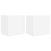 Tv Wall Cabinets with Led Lights 2 Pcs White 40.5x35x40 Cm