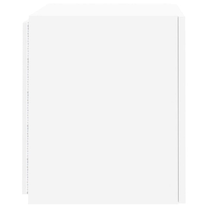 Tv Wall Cabinets with Led Lights 2 Pcs White 40.5x35x40 Cm