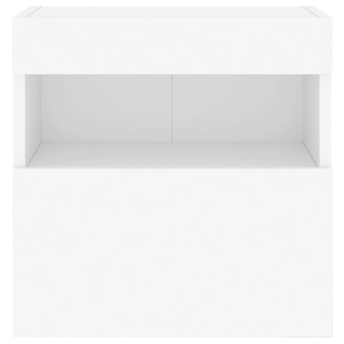 Tv Wall Cabinets with Led Lights 2 Pcs White 40x30x40 Cm