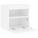 Tv Wall Cabinets with Led Lights 2 Pcs White 40x30x40 Cm