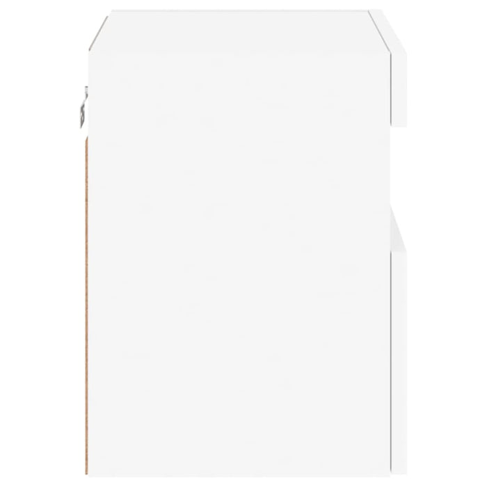 Tv Wall Cabinets with Led Lights 2 Pcs White 40x30x40 Cm