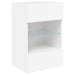 Tv Wall Cabinets with Led Lights 2 Pcs White 40x30x60.5 Cm