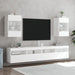 Tv Wall Cabinets with Led Lights 2 Pcs White 40x30x60.5 Cm