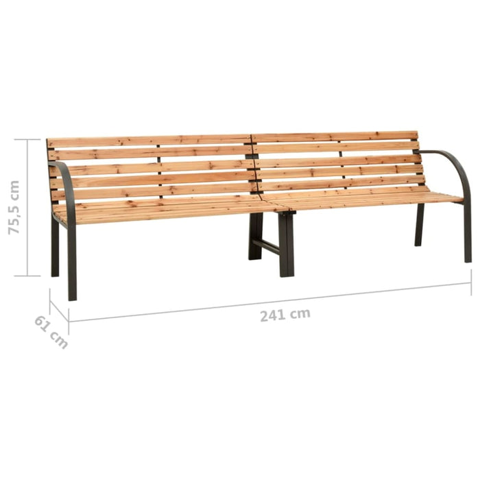 Twin Garden Bench Chinese Fir Wood Toioxt