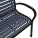 Twin Garden Bench Steel and Wpc Black Toioxi