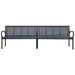 Twin Garden Bench Steel and Wpc Black Toioxi