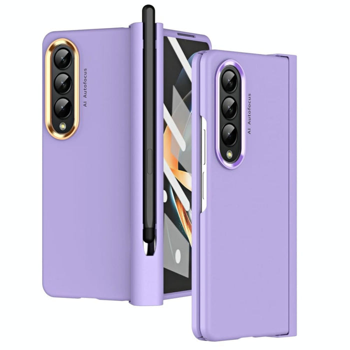 Two Tone Contact Lens Hinge Flip Case For Samsung Fold 4