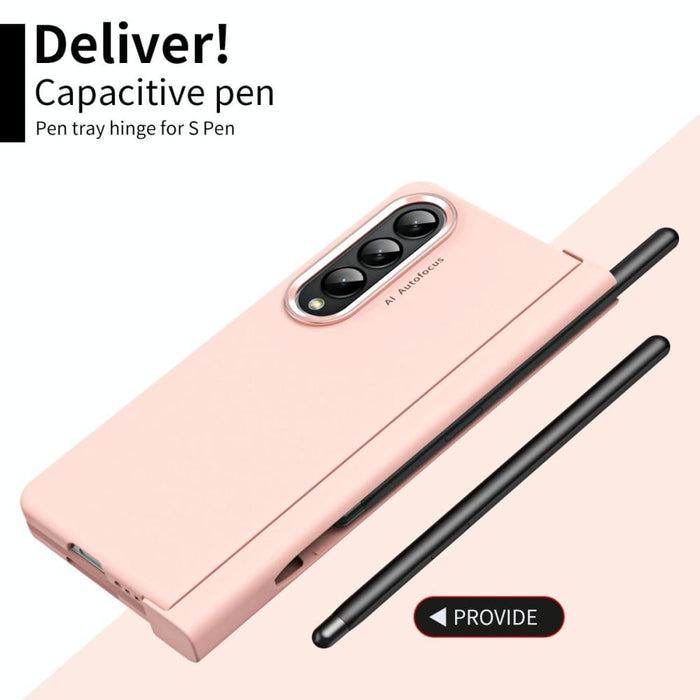 Two Tone Contact Lens Hinge Flip Case For Samsung Fold 4