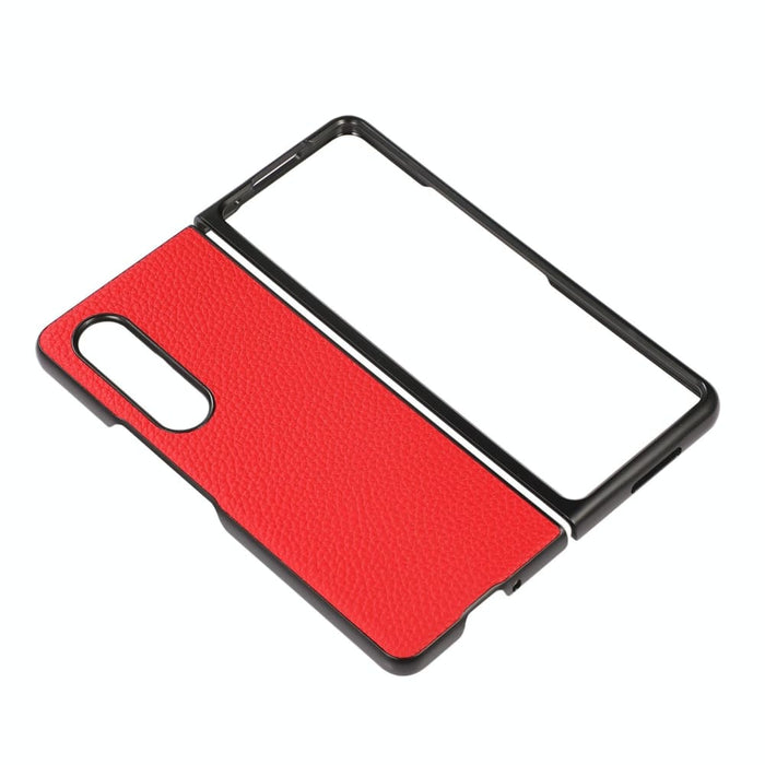 Two Tone Litchi Texture Case For Samsung Galaxy z Fold 4