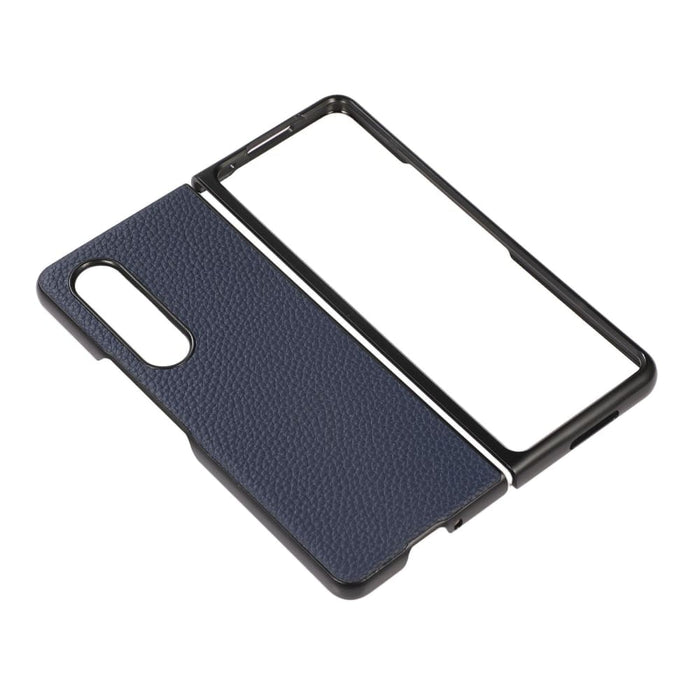Two Tone Litchi Texture Case For Samsung Galaxy z Fold 4