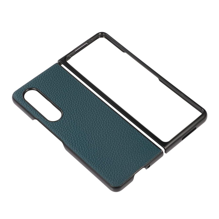 Two Tone Litchi Texture Case For Samsung Galaxy z Fold 4