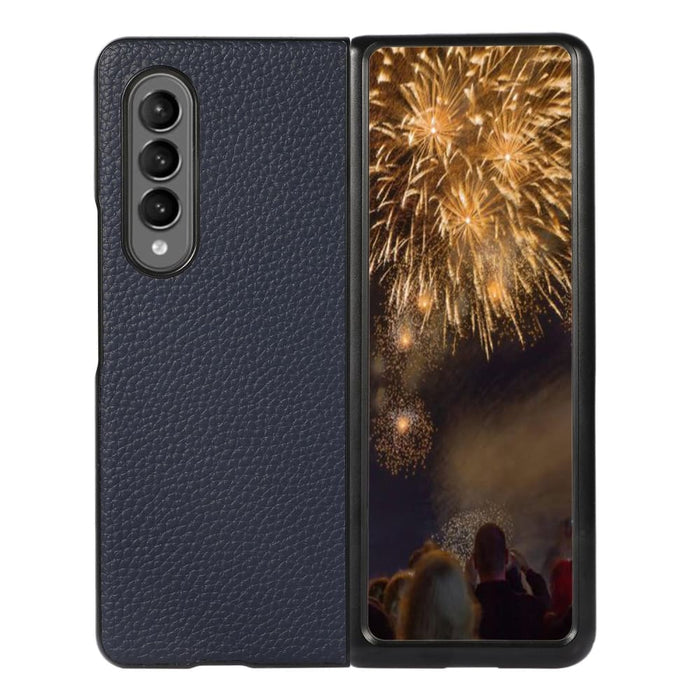 Two Tone Litchi Texture Case For Samsung Galaxy z Fold 4