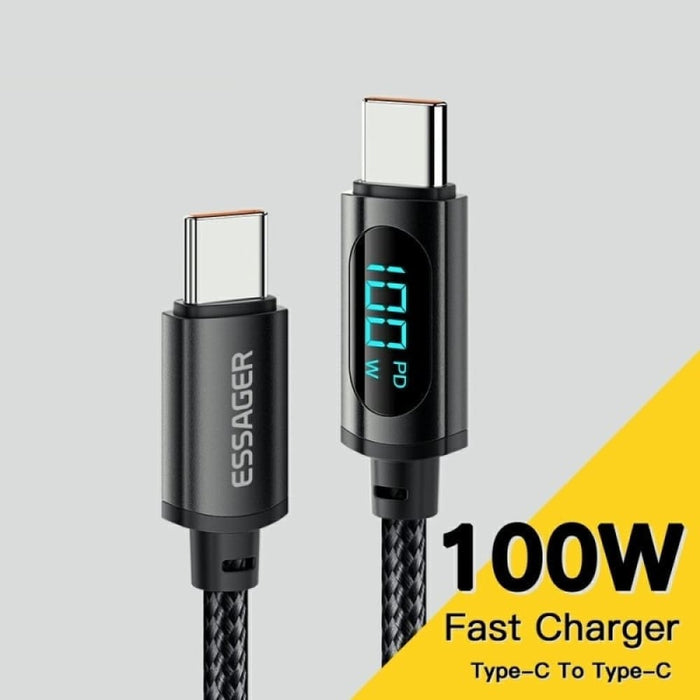Type c to Cable 100w Pd Fast Charging Charger Usb Display