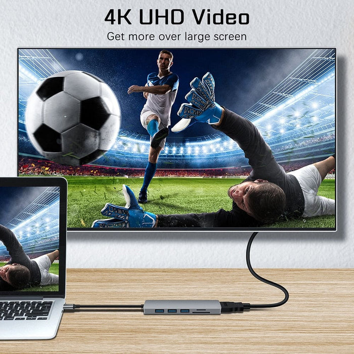 Usb Type c 4k Splitter Hub + Card Reader