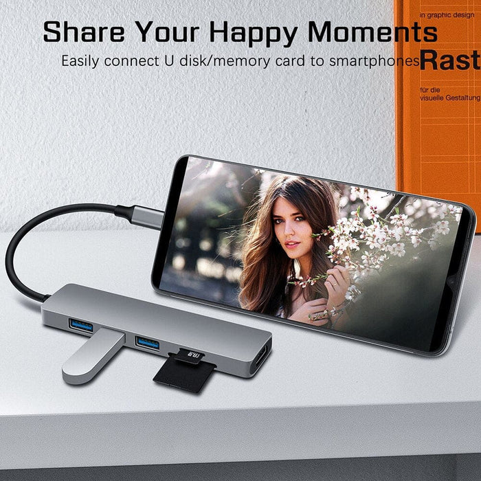 Usb Type c 4k Splitter Hub + Card Reader