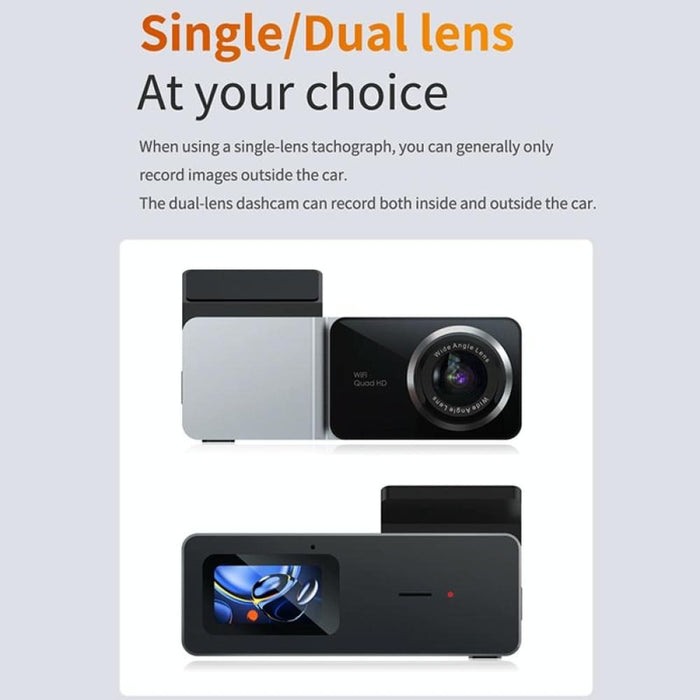 U06 2k Ultra Hd Night Vision Wifi Car Driving Recorder