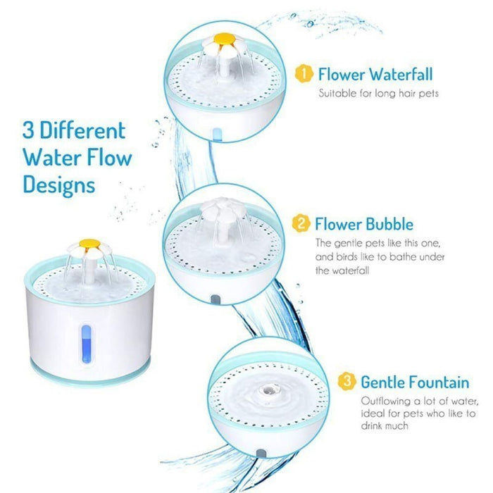 Ultra Quiet Automatic Electric Water Fountain With Led Light