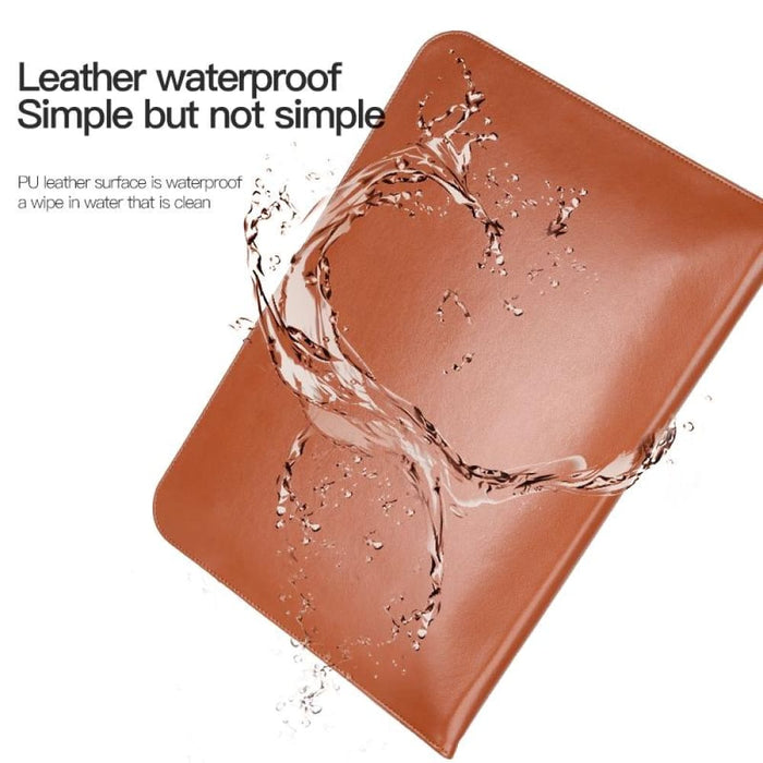 Ultra Thin Leather Laptop Sleeve Table For 15 / 15.4 / 16