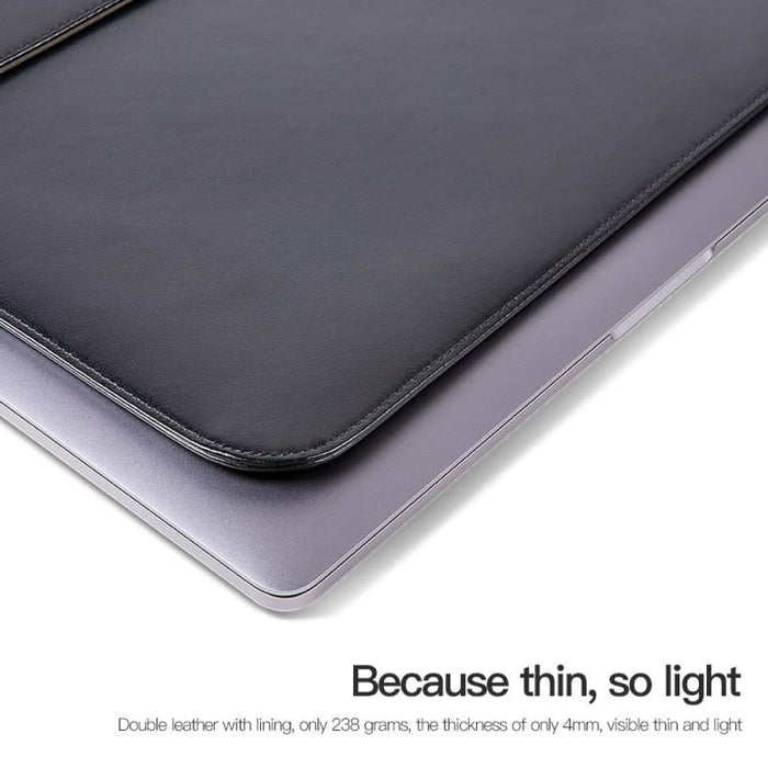 Ultra Thin Leather Laptop Sleeve Table For 15 / 15.4 / 16