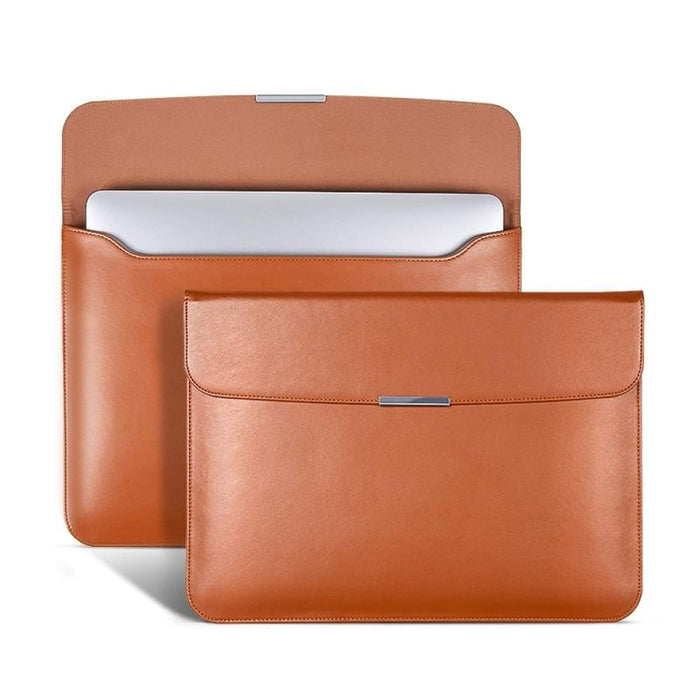 Ultra Thin Leather Laptop Sleeve Table For 15 / 15.4 / 16