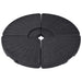 Umbrella Base Fan-shaped 4 Pcs Black Ainpi