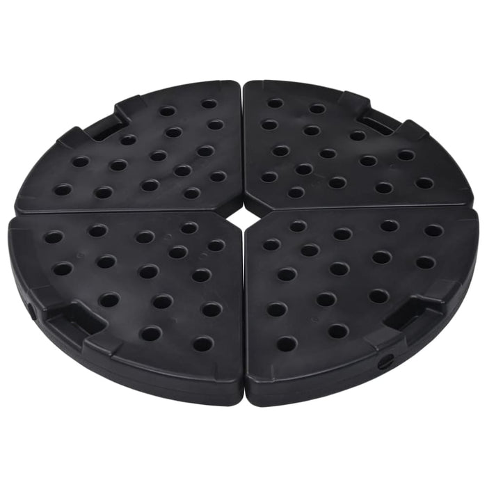 Umbrella Base Fan-shaped 4 Pcs Black Ainpi