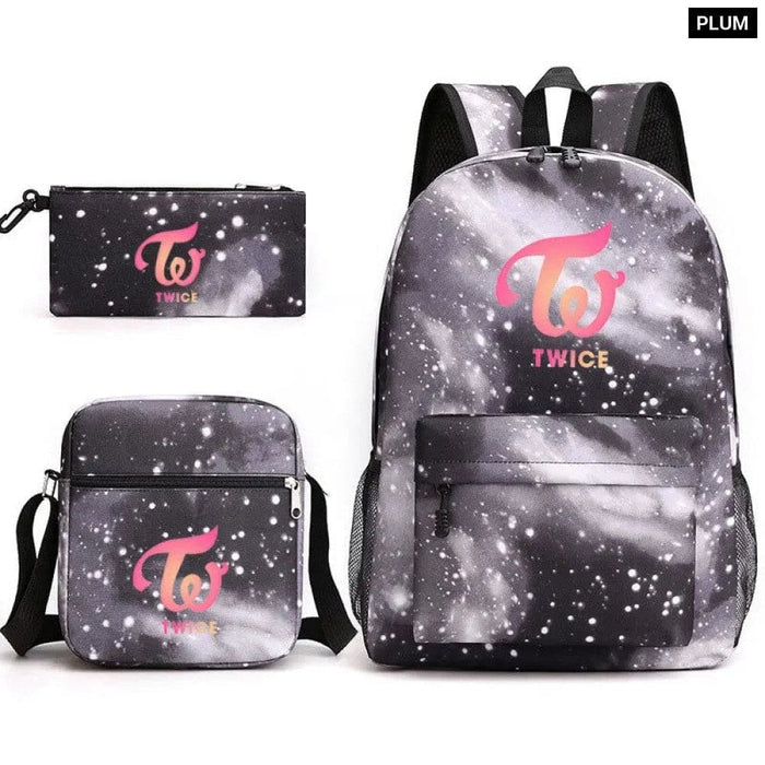 Unisex 3pcs Twice Nayeon Cool Kids School Bag