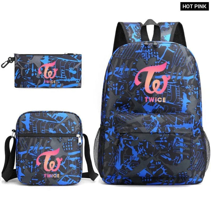 Unisex 3pcs Twice Nayeon Cool Kids School Bag