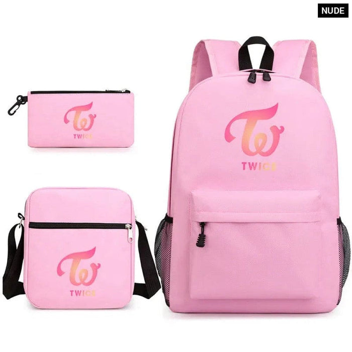 Unisex 3pcs Twice Nayeon Cool Kids School Bag