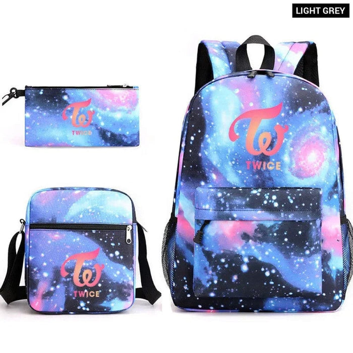 Unisex 3pcs Twice Nayeon Cool Kids School Bag