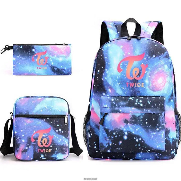 Unisex 3pcs Twice Nayeon Cool Kids School Bag