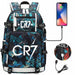Unisex Camouflage Cr7 Print Capacity Waterproof School Bag
