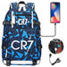 Unisex Camouflage Cr7 Print Capacity Waterproof School Bag
