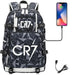 Unisex Camouflage Cr7 Print Capacity Waterproof School Bag