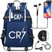 Unisex Camouflage Cr7 Print Capacity Waterproof School Bag