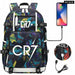 Unisex Camouflage Cr7 Print Capacity Waterproof School Bag