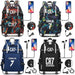 Unisex Football Cr7 Usb 18 Inch Laptop School Backpack