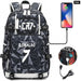Unisex Football Cr7 Usb 18 Inch Laptop School Backpack
