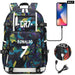 Unisex Football Cr7 Usb 18 Inch Laptop School Backpack