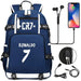 Unisex Football Cr7 Usb 18 Inch Laptop School Backpack