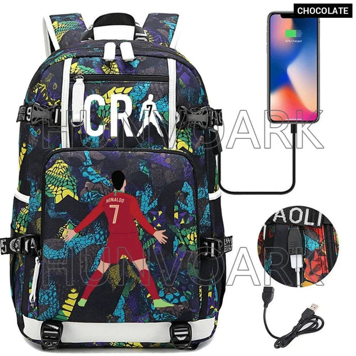 Unisex Cr7 Football Casual Daypack School Bag